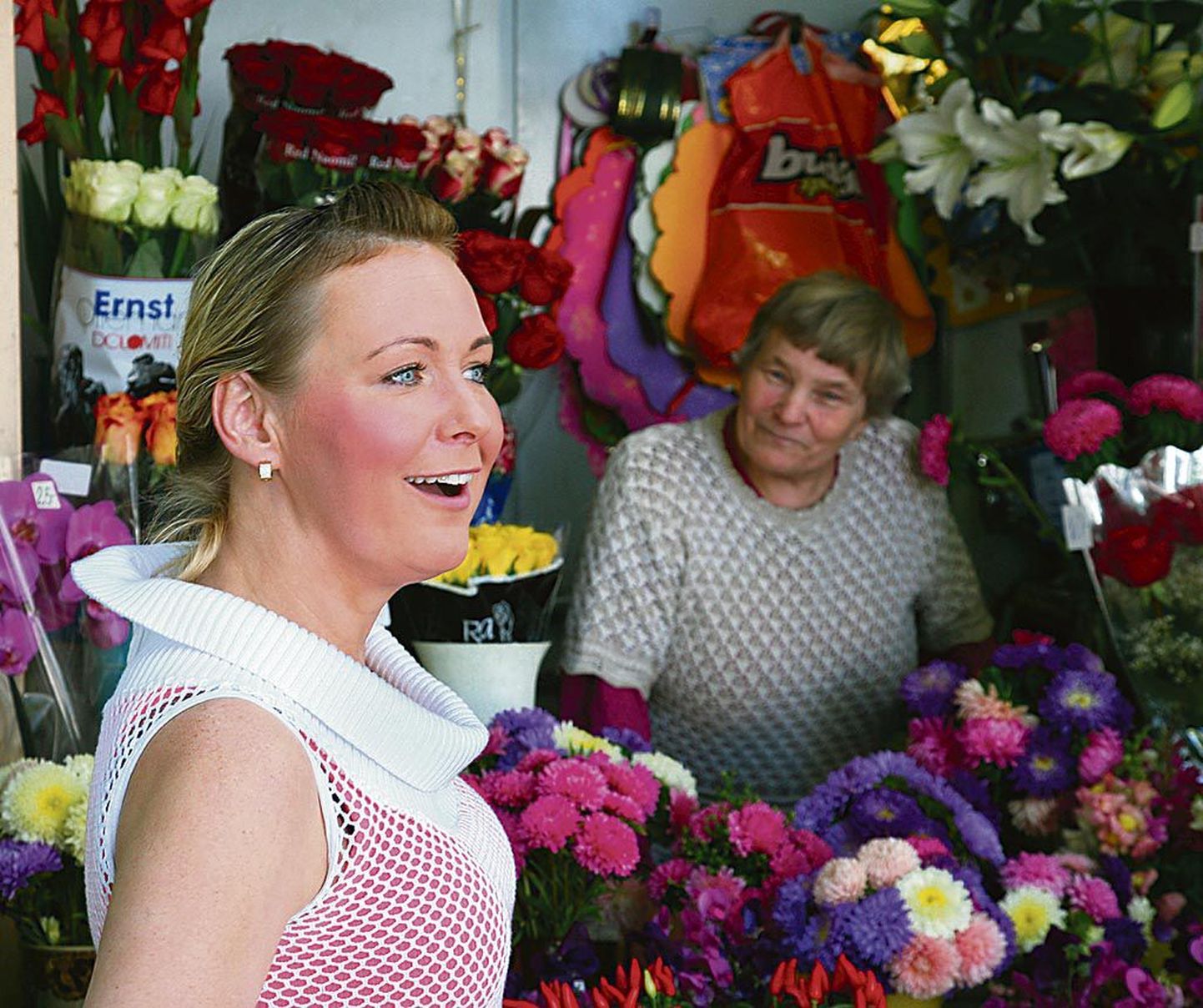 Kioskitäiest lilledest lahti saanud Arno oli niisama õnnelik kui üleöö lilleaia kuningannaks kroonitud Kristi Vesselov.