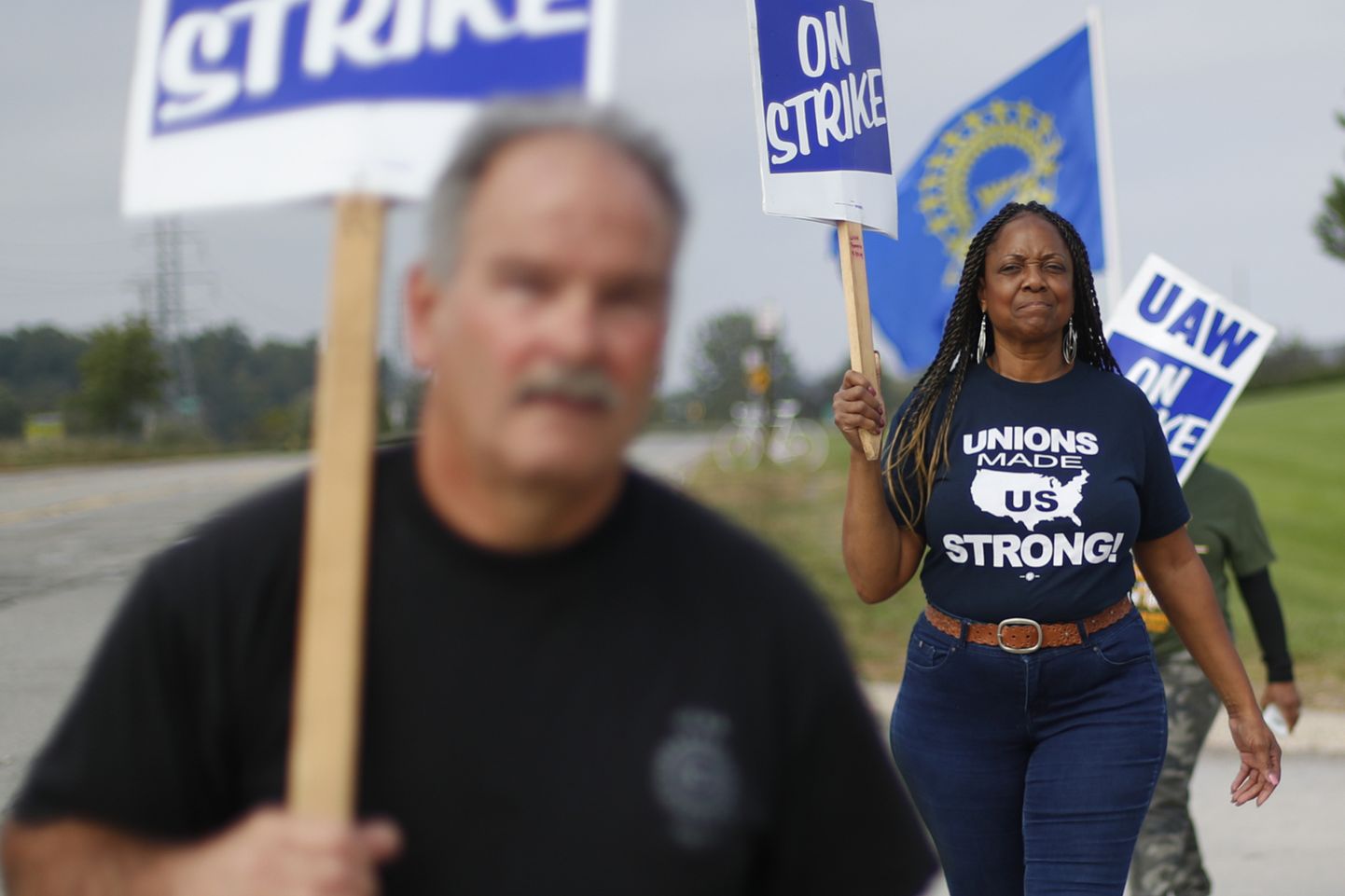 ASV streiko General Motors darbinieki