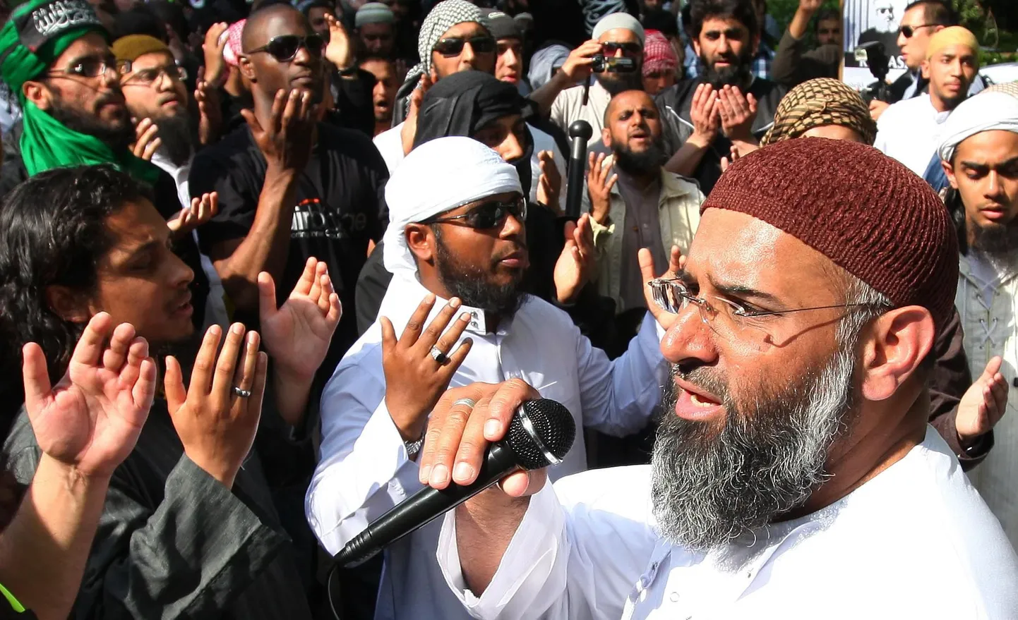 File photo dated 06/05/2011 of Anjem Choudary who is facing jail after he was convicted at the Old Bailey of drumming up support for the Islamic State terror group.
