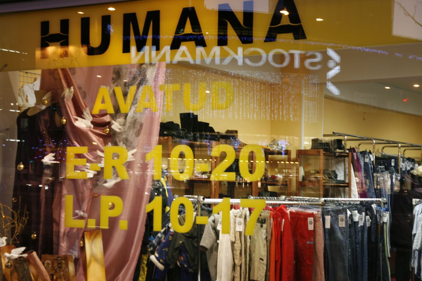 Kasutatud riiete pood Humana.