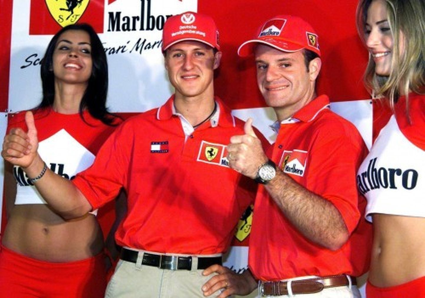 Michael Schumacher ja Rubens Barichello