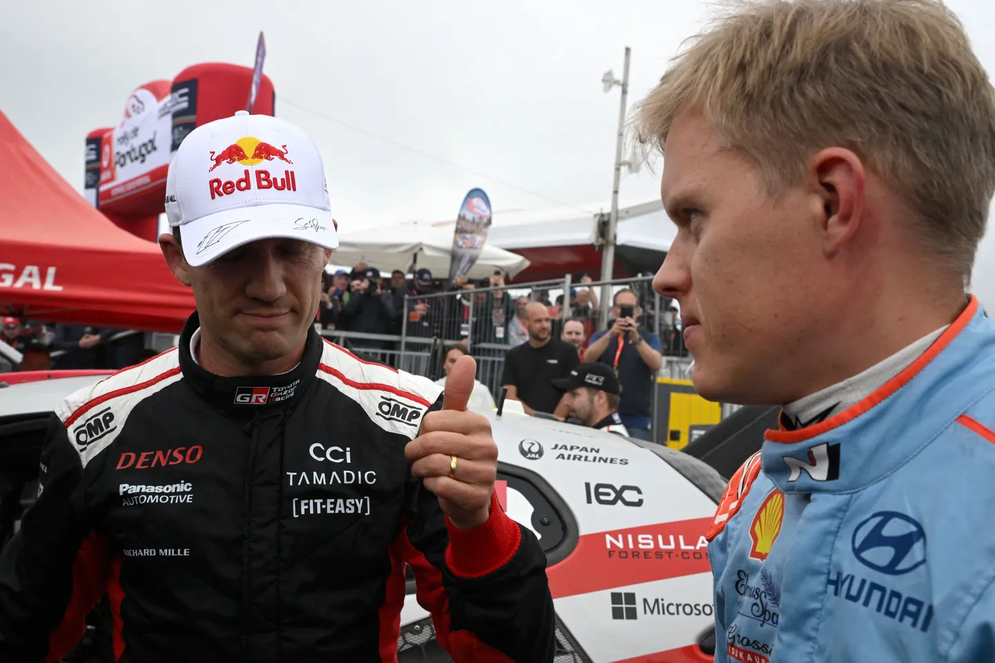 Sebastien Ogier (vasakul) ja Ott Tänak.