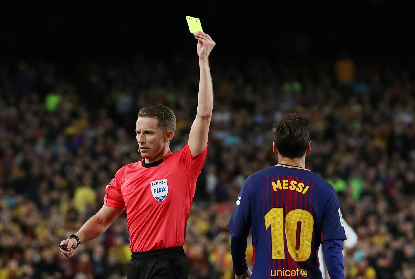 El Clasico peakohtunik Alejandro Hernandez ja Lionel Messi.