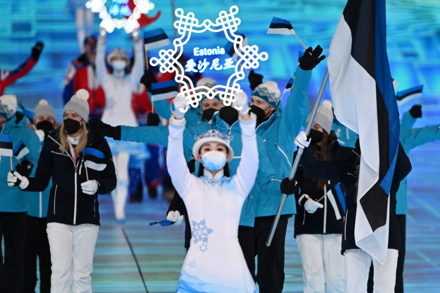 Eesti delegatsioon Pekingi taliolümpial.