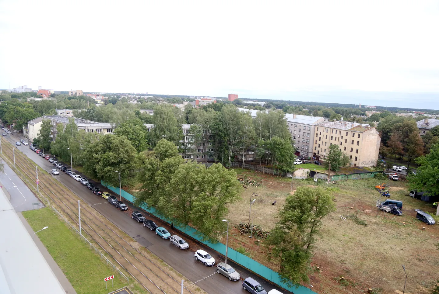 Bijušā velotreka "Marss" teritorija, kurā turpinās sagatavošanas darbi Valsts drošības dienesta ēkas būvniecībai.