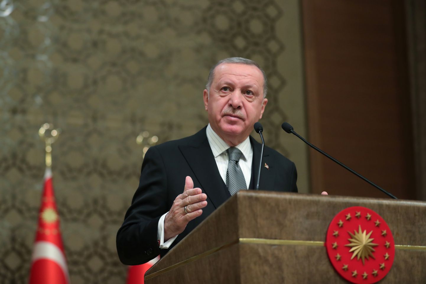 Türgi president Recep Tayyip Erdoğan 2. jaanuaril Ankaras sümpoosionil.