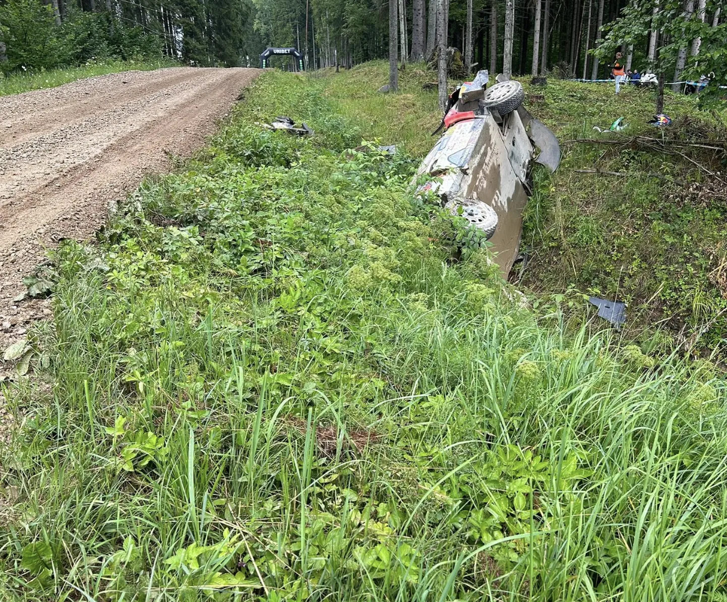 Ott Tänak tegi Rally Estonial avarii.