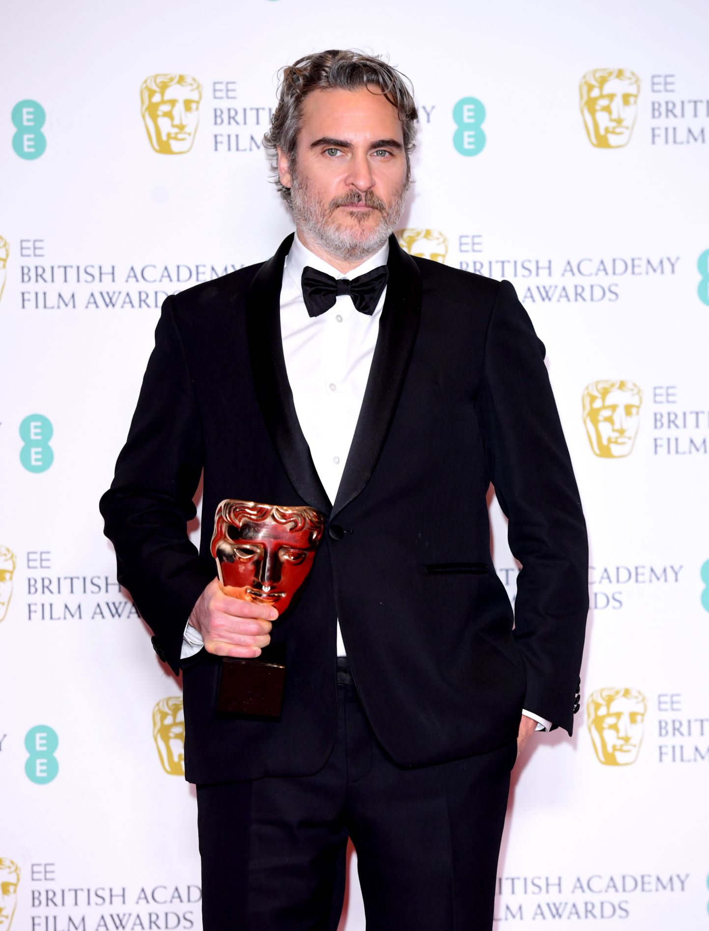 Joaquin Phoenix BAFTA auhinnagalal 2020. aastal.