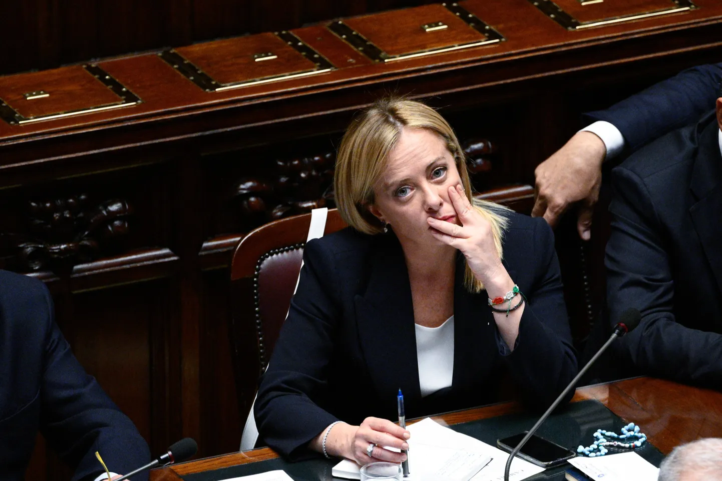 Itaalia uus peaminister Giorgia Meloni parlamendis 25. oktoober 2022.