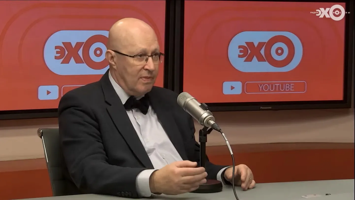 Professor Valeri Solovei 31. detsembril Ehho Moskvõ stuudios.