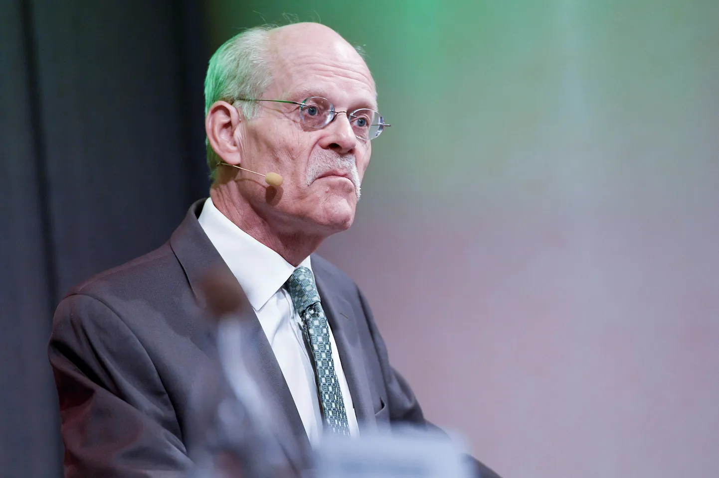 Riksbanki juht Stefan Ingves keskpanga otsuseid tutvustaval pressikonverentsil Stockholmis 1. juulil 2020.