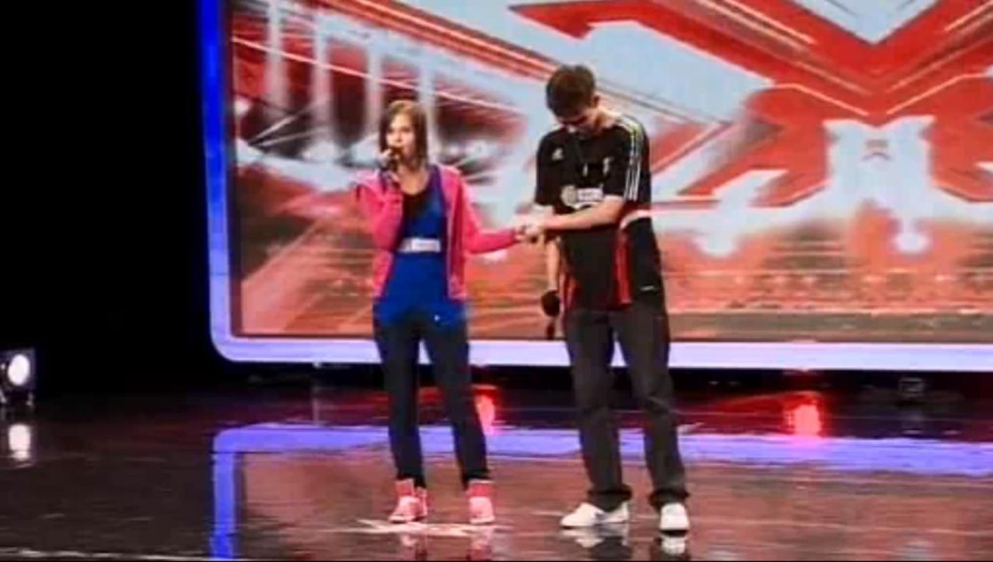 Kirsty Weightman ja Jack Stuckey saates "The X Factor"