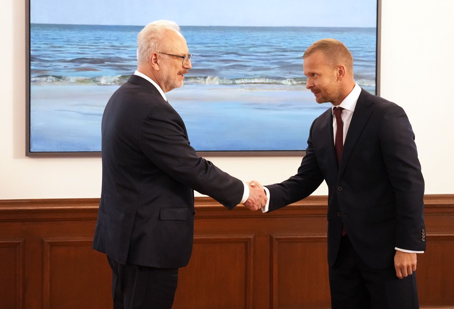 Лидер партии Алексей Росликов и президент Латвии