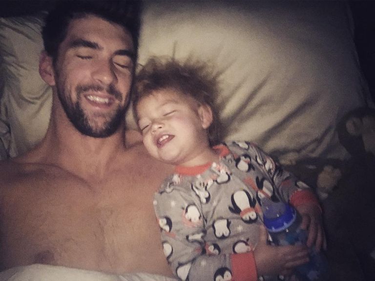 Michael Phelps ja ta poeg Boomer