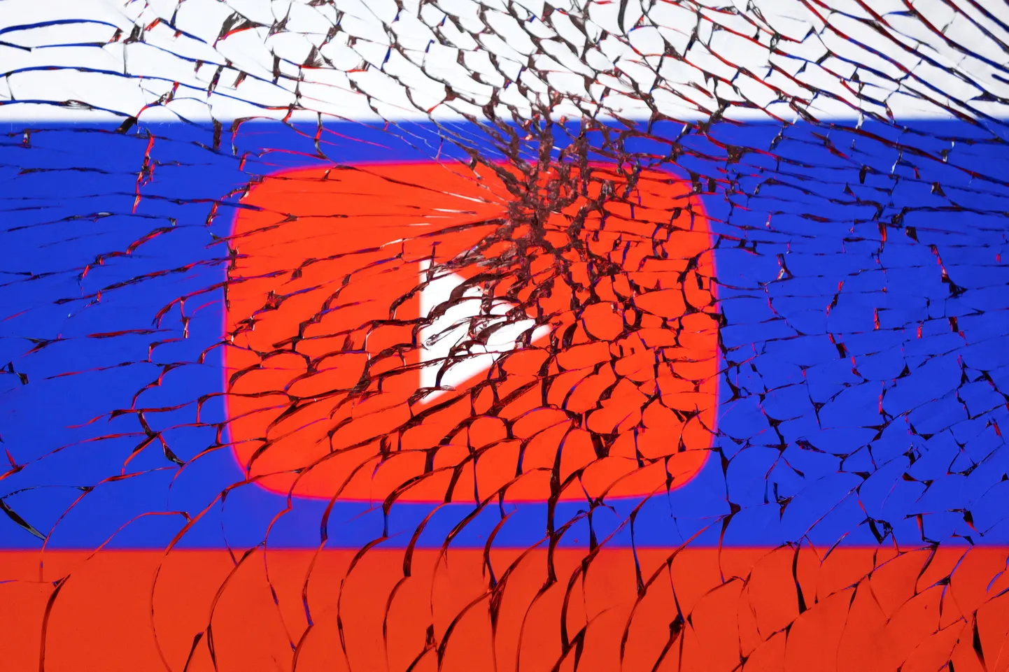 Youtube´i logo Vene lipu taustal.