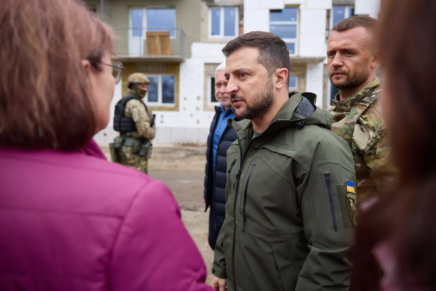 Ukraina president Volodõmõr Zelenskõi Izjumis.
