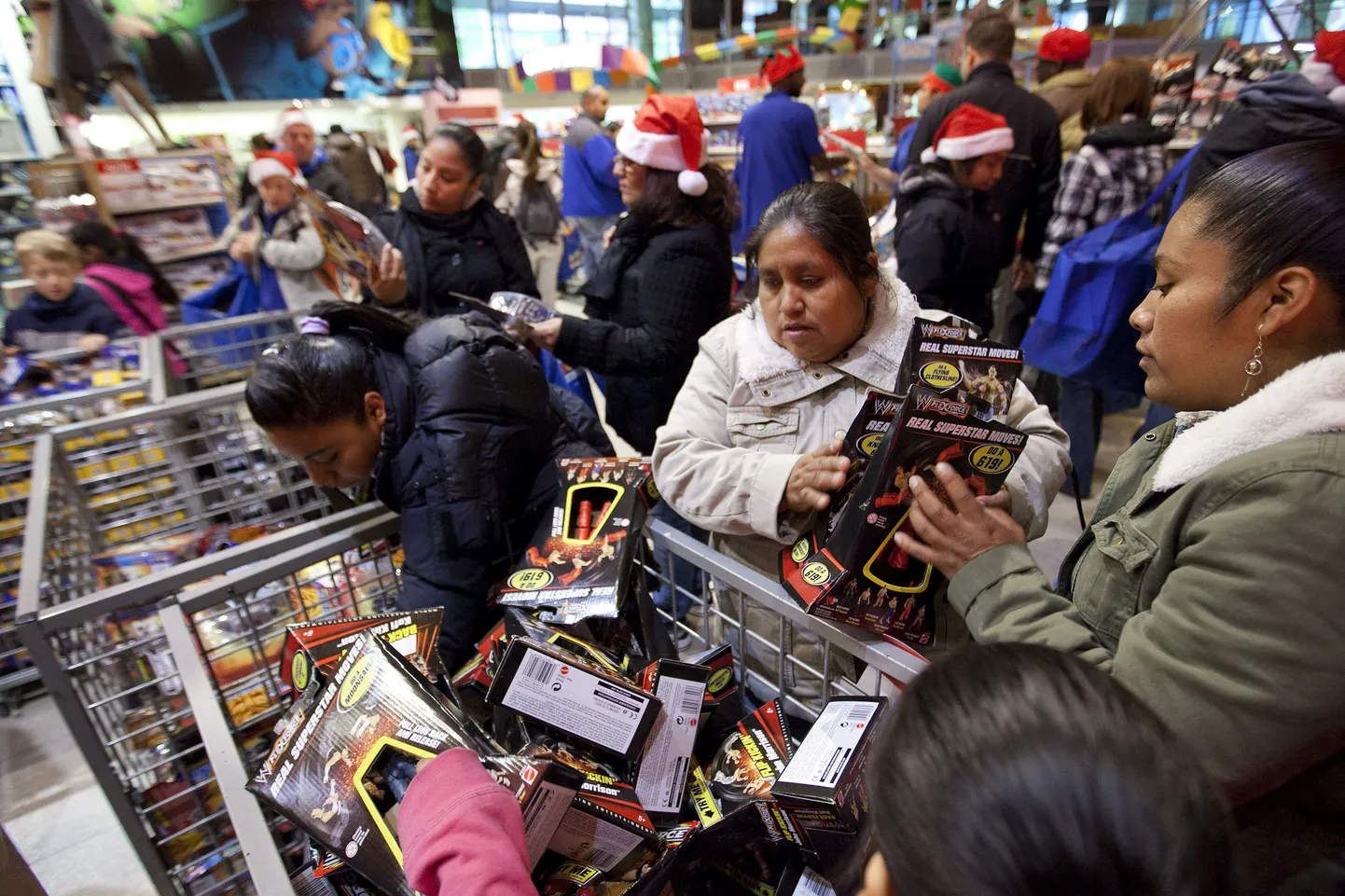 Tänupühade järgne traditsiooniline Black Friday ehk "Hullud päevad" Ameerika moodi. Pilt aastast 2010.