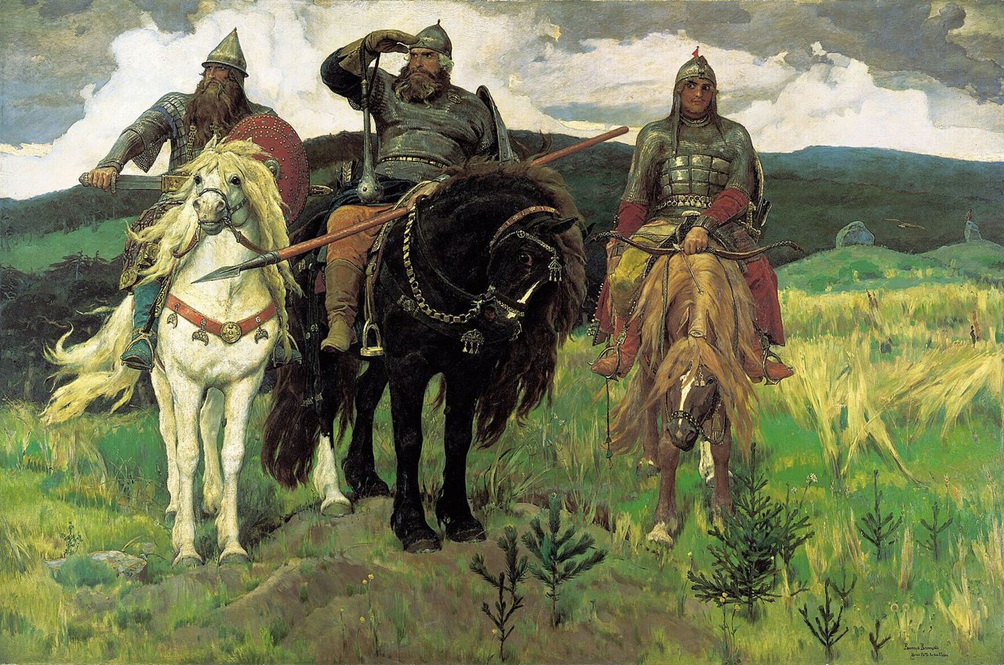 Viktor Vasnetsovi maal "Kolm vägilast". Pilt on illustratiivne.