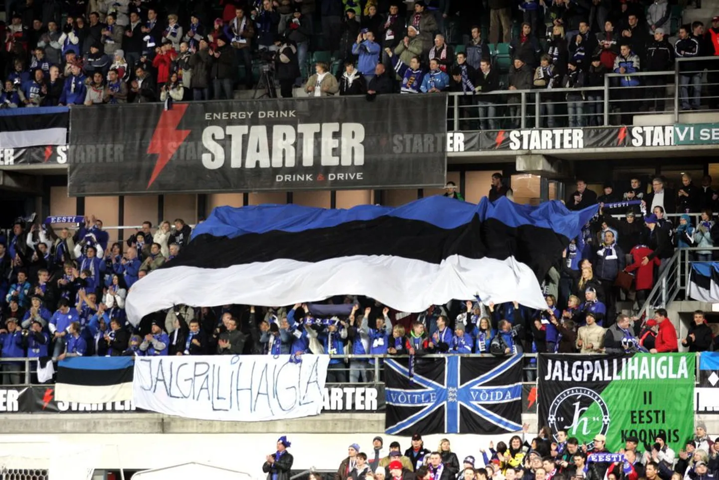 Eesti rahvusmeeskonna toetajad Lilleküla staadioni