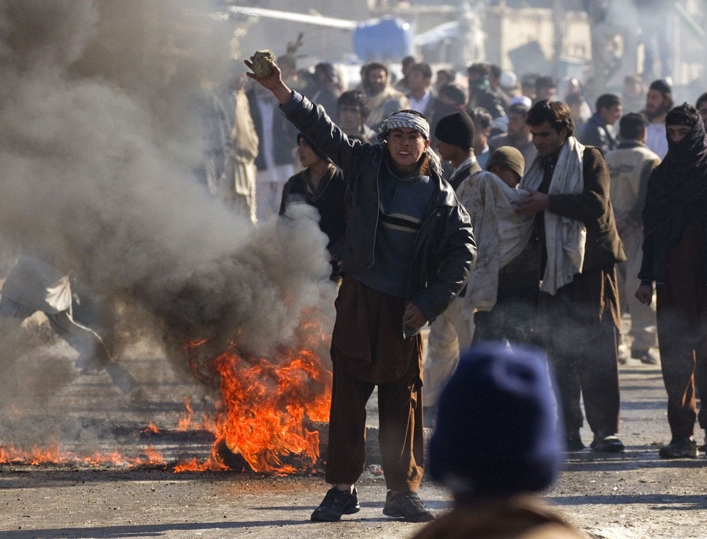Meeleavaldajad täna Kabulis USA-vastasel demonstratsioonil.