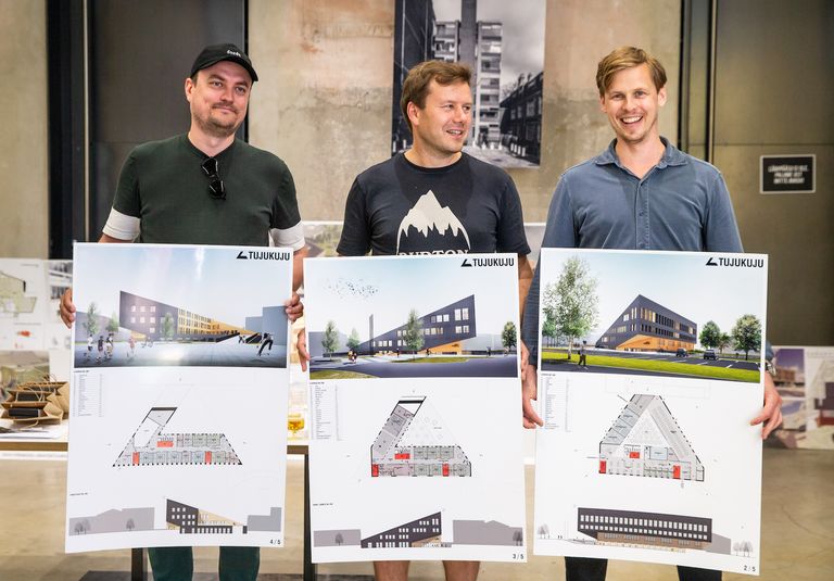 Võidutöö "Tujukuju" autorid büroost "Kauss Arhitektuur".