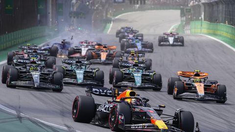 Verstappen triumfeeris suure avariiga alanud Brasiilia GPl