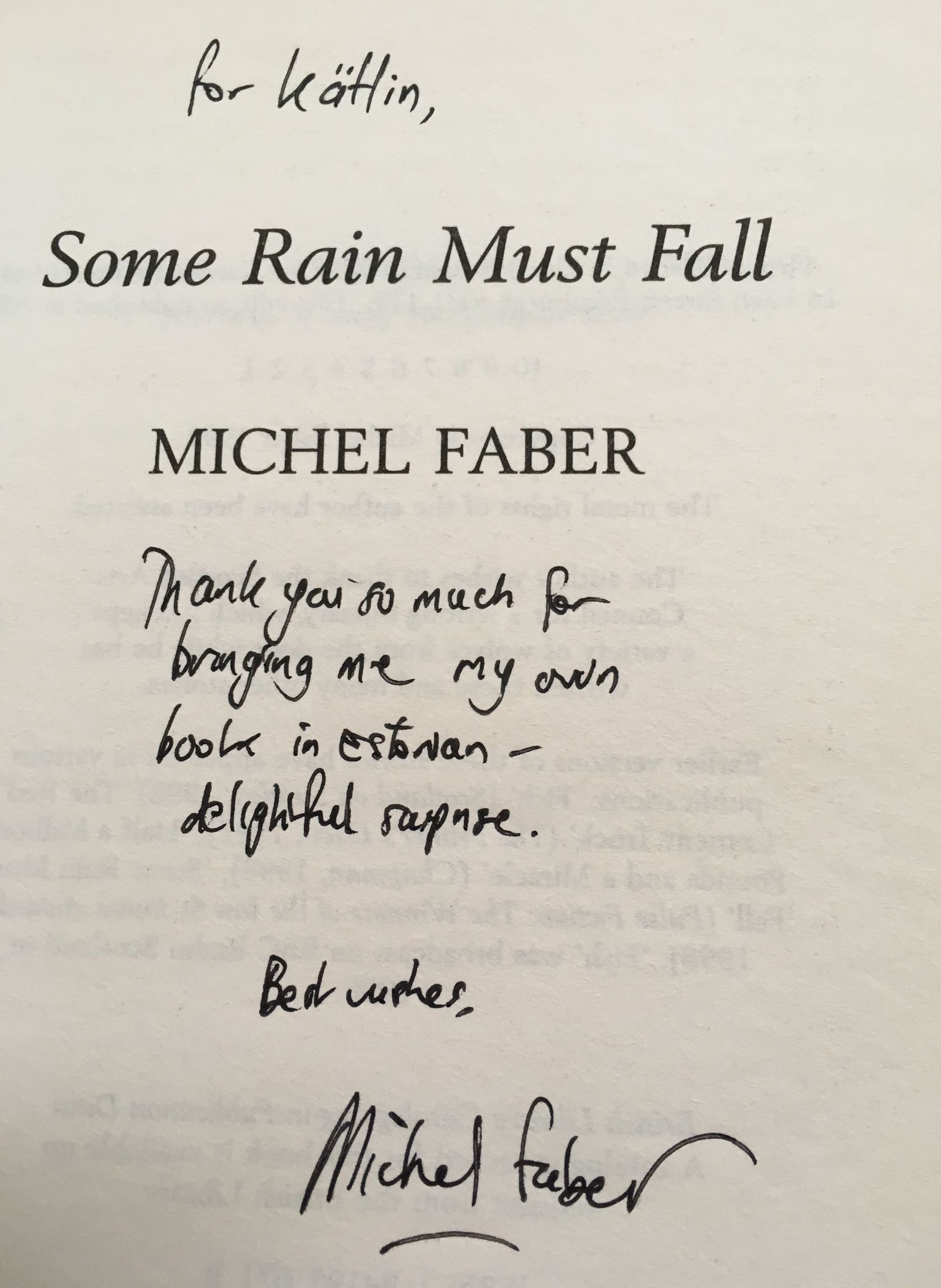 Michel Faberi autogramm