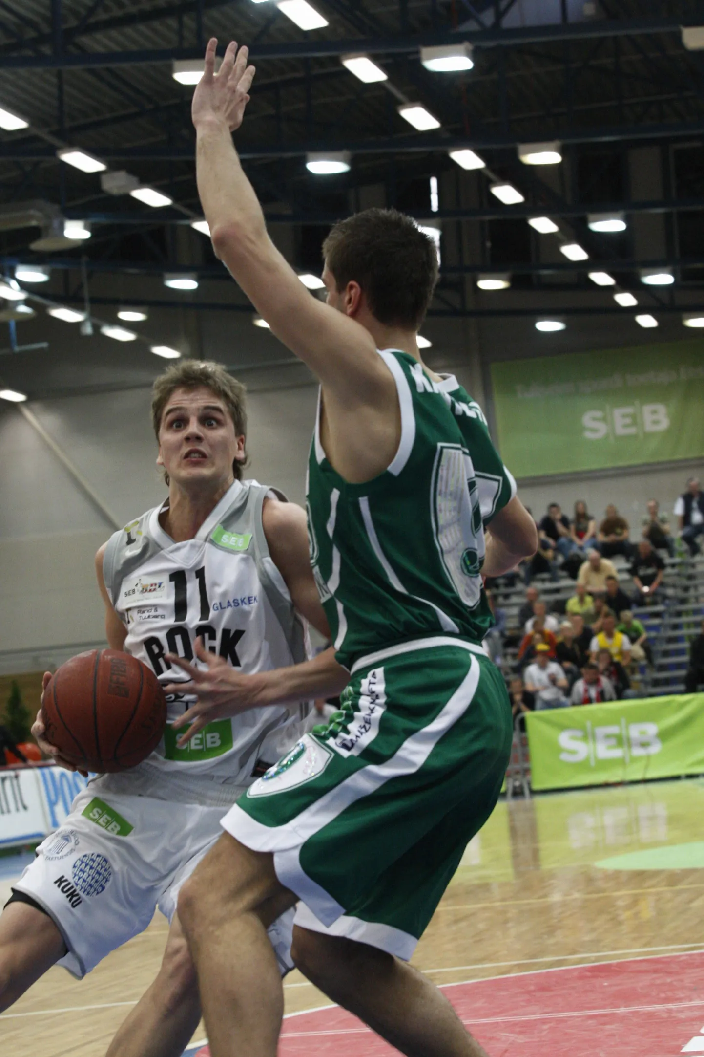 Teises poolfinaalis võitis Kaunase Zalgiris TÜ/Rocki 83:74 (pildil rünnakul Marek Doronin).