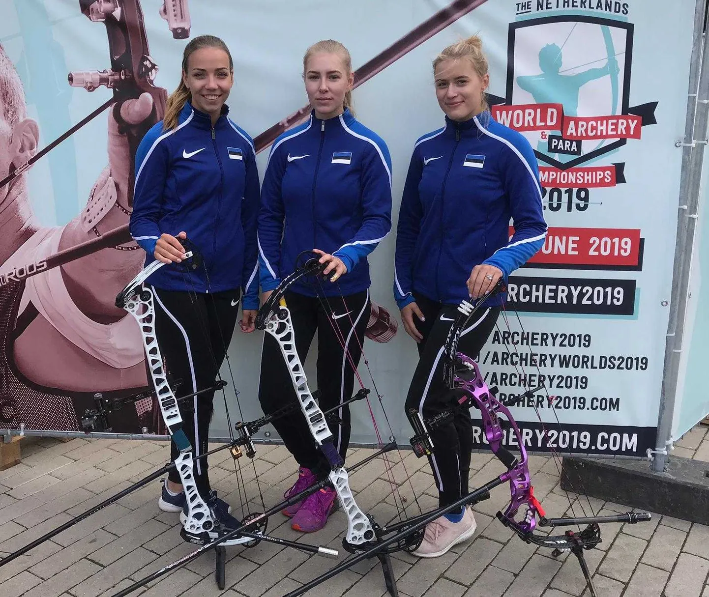 Eesti plokkvibu naiskond (vasakult) ehk Emily Hõim, Lisell Jäätma ja Meeri-Marita Paas.