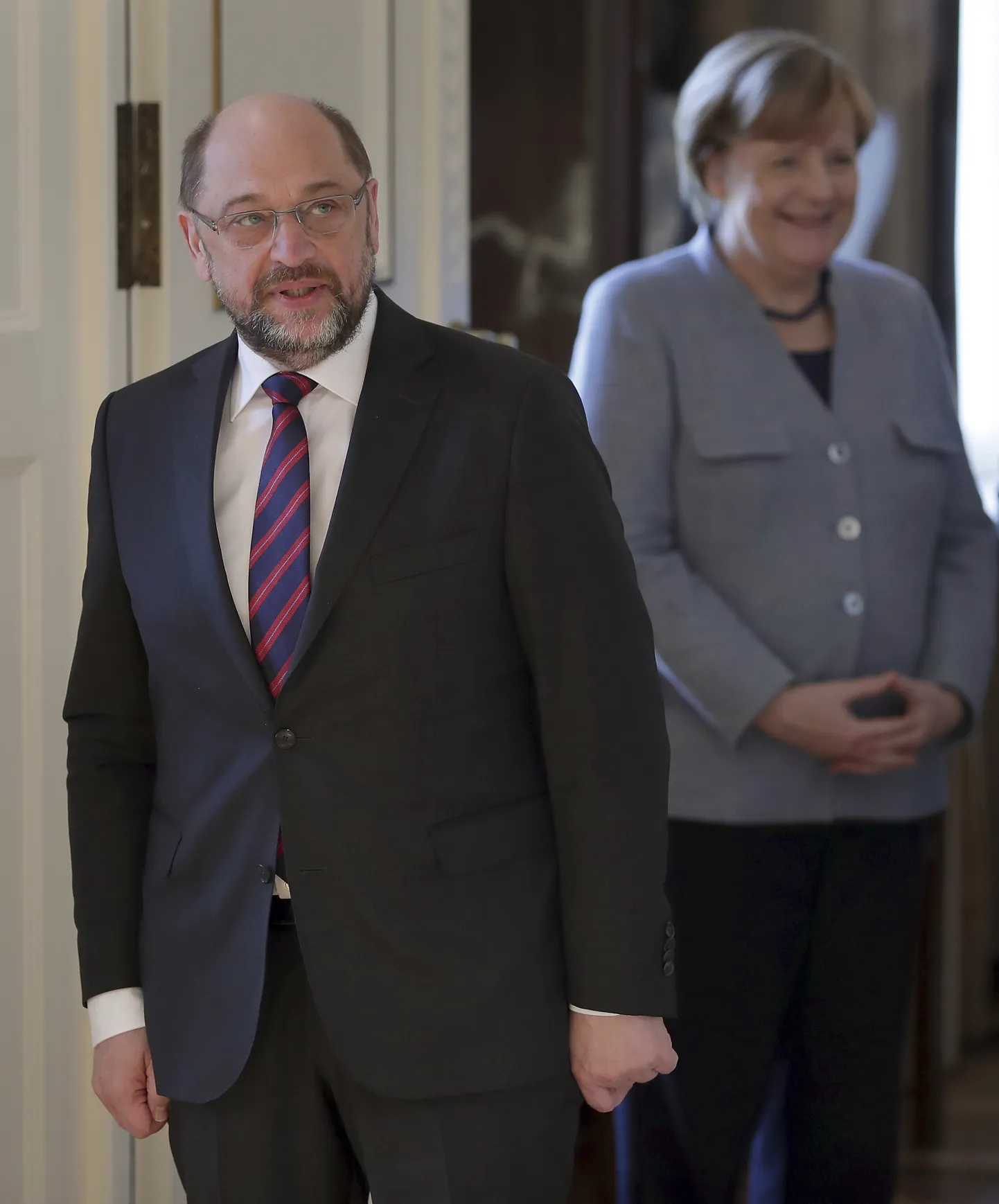 Martin Schulz ja Angela Merkel.