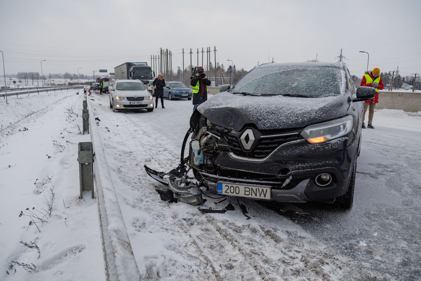 Массовая авария на Таллиннской окружной дороге 8 февраля.