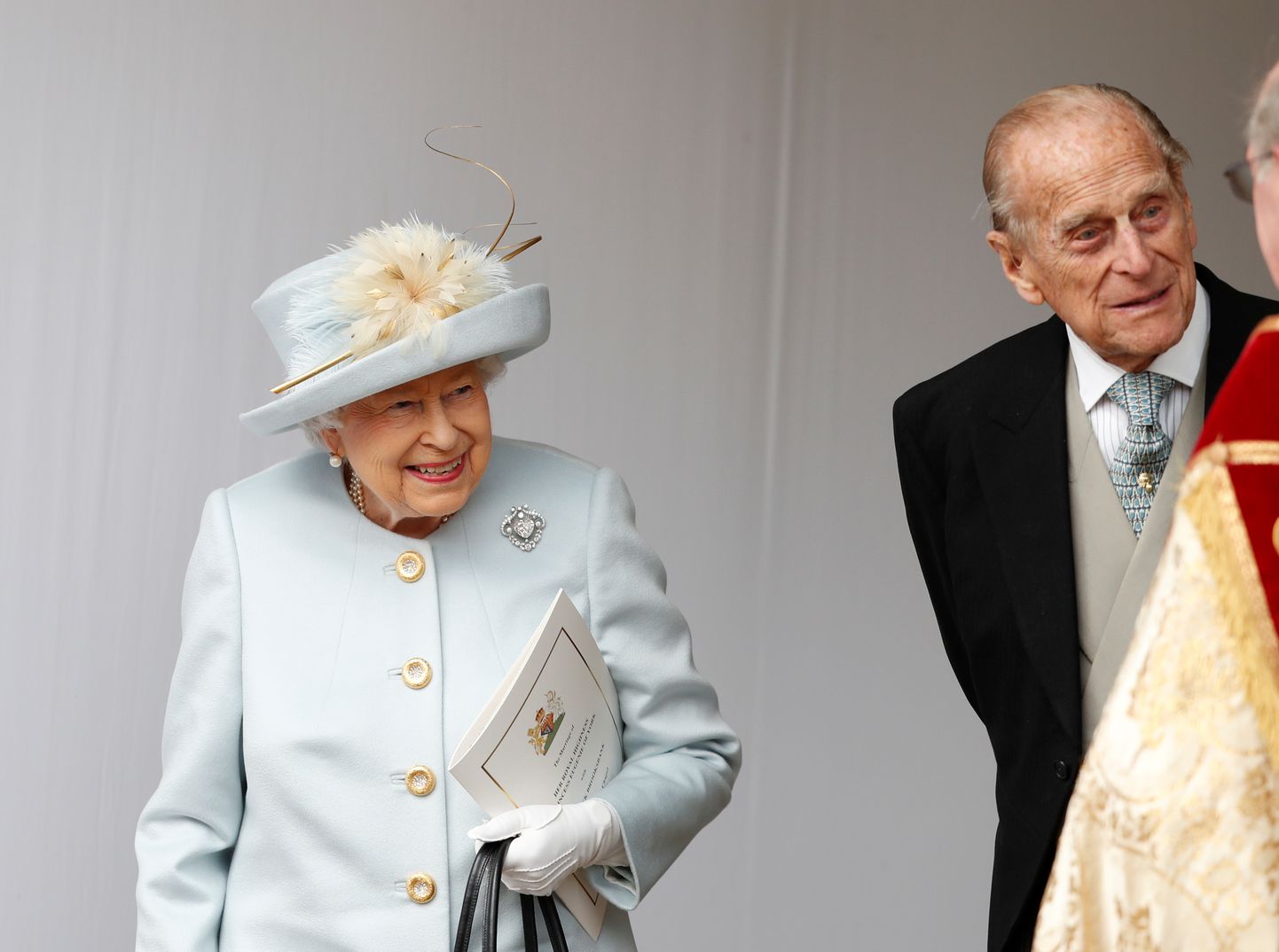 Kuninganna Elizabeth II ja prints Philip 12. oktoobril 2018. aastal Yorki printsess Eugenie ja Jack Brooksbanki pulmas.