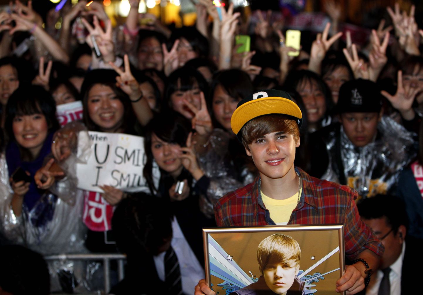 Justin Bieber on popp poiss. Pilt tehtud promoüritusel Tokyos ülemöödunud nädalal
