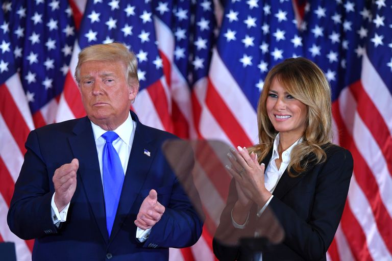 USA president Donald Trump ja esileedi Melania Trump 4. novembril Valges Majas