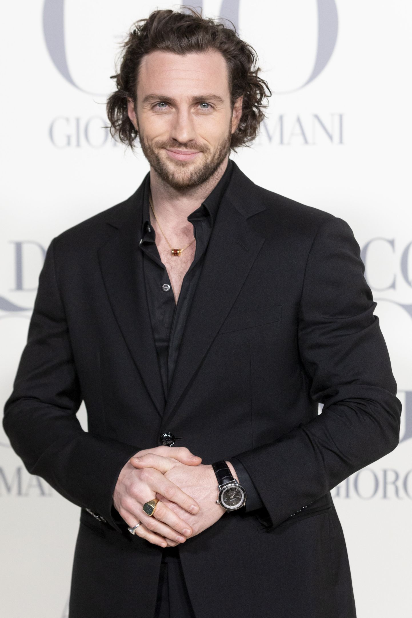 Briti näitleja Aaron Taylor-Johnson, kellele pakuti James Bondi rolli, 7. märtsil 2024 Hispaania Madridis Giorgio Armani rõivakollektsiooni fotosessioonil