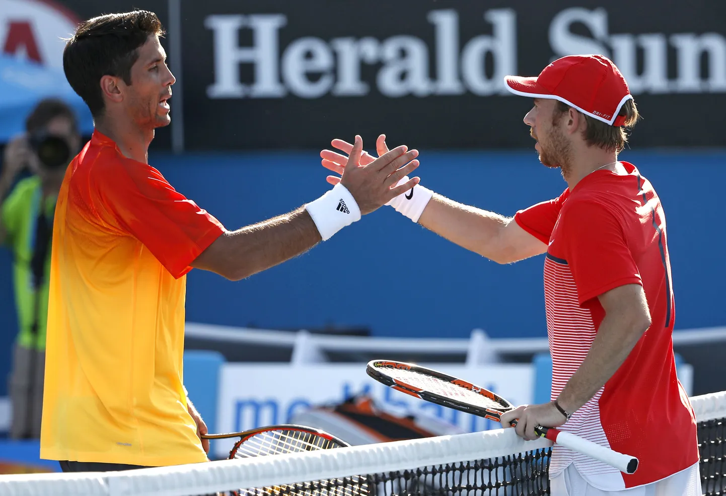Fernando Verdasco (vasakul) ja Dudi Sela.