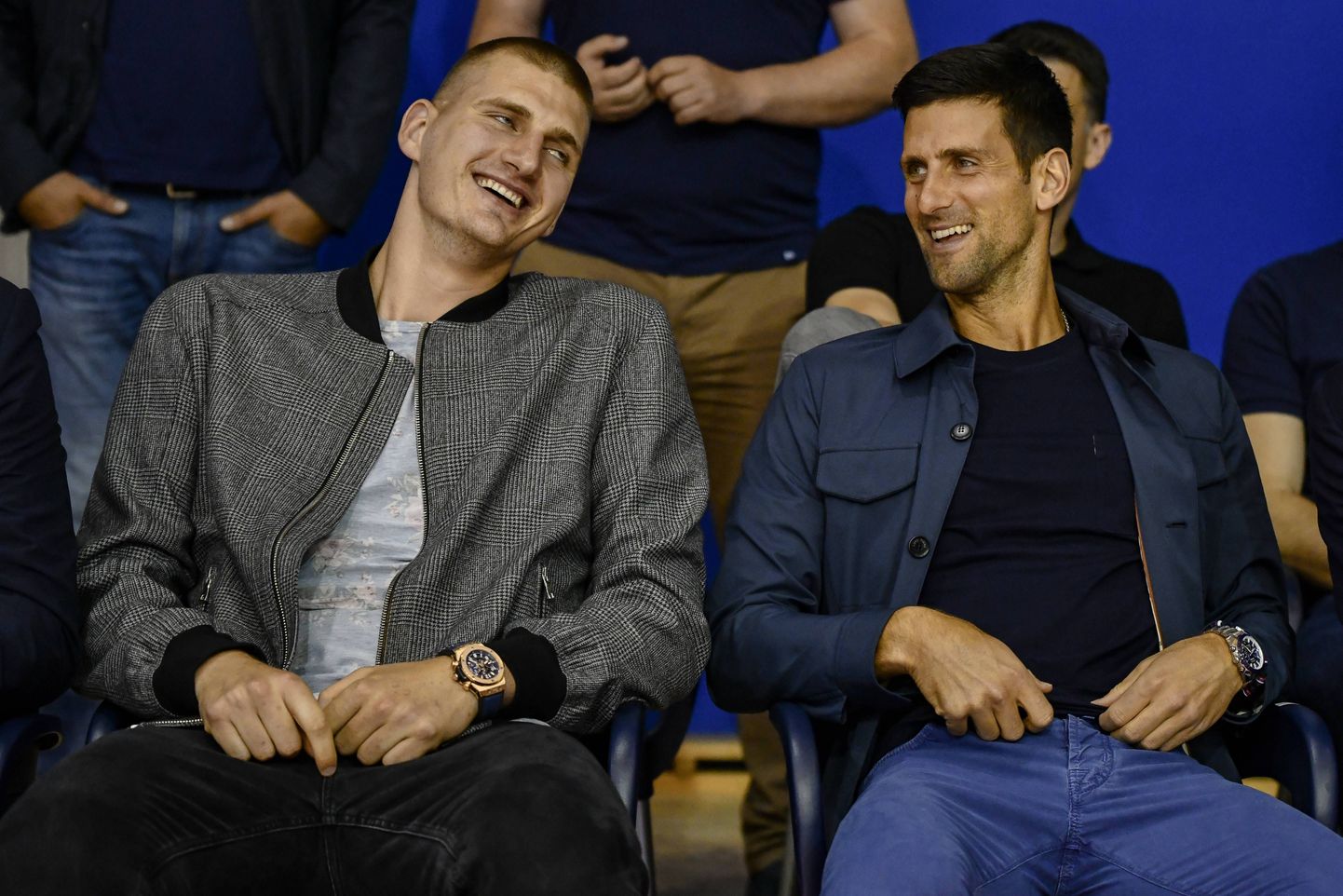 Nikola Jokic (vasakul) koos Novak Djokoviciga.