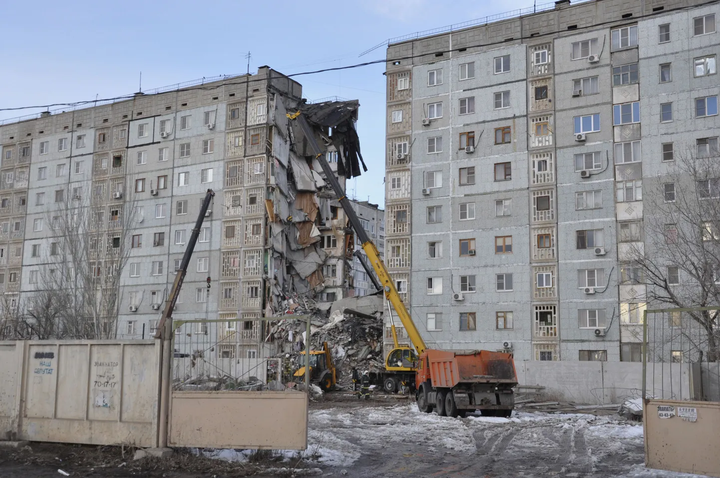9-korruseline kortermaja Astrahanis pärast plahvatust.