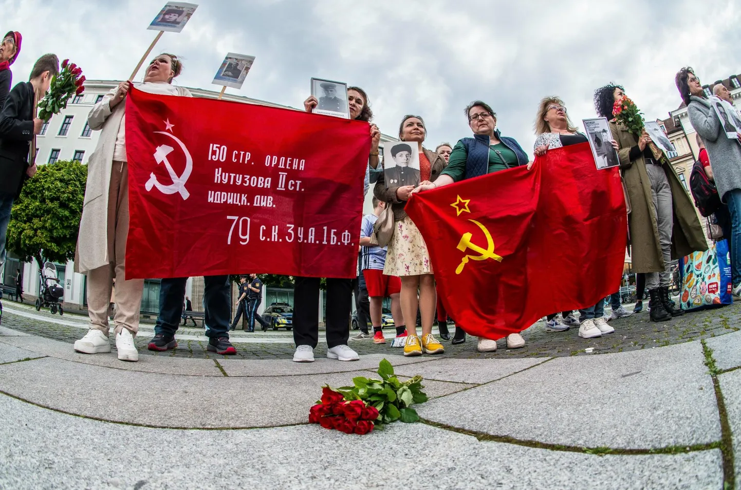 Venelaste «surematu polgu» meeleavaldus Münchenis 9. mail 2023.