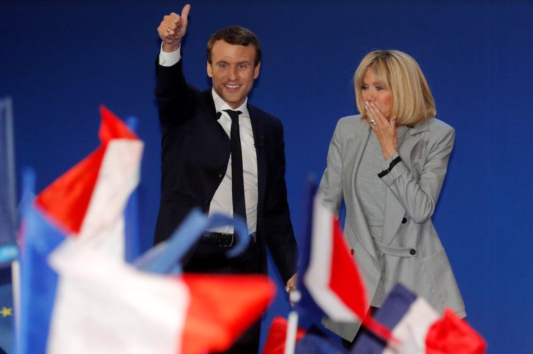 Emmanuel ja Brigitte Macron