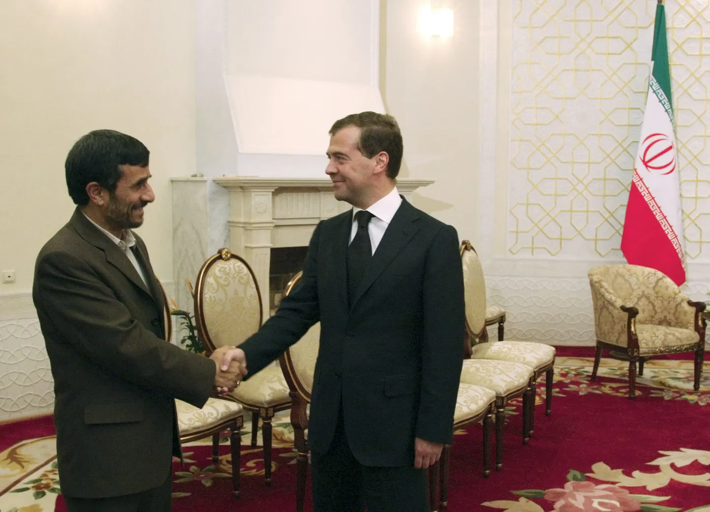 Iraani president Mahmoud Ahmadinejad ja Vene Föderatsiooni riigipea Dmitri Medvedev.