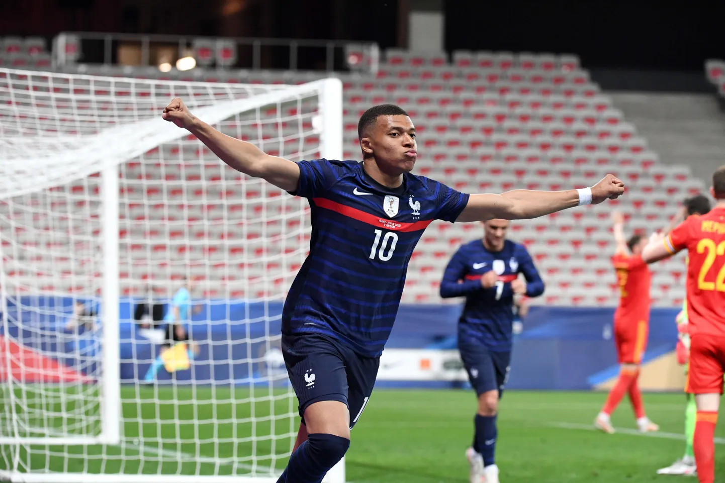 Prantsusmaa tähtründaja Kylian Mbappe.