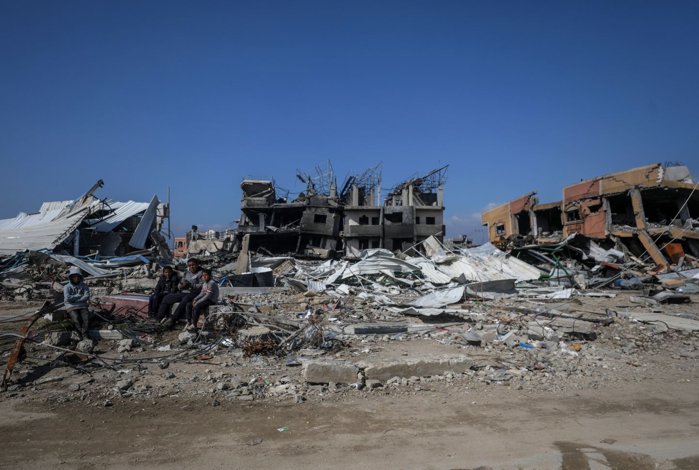 Gazas josla pēc Izraēlas uzlidojuma 2024. gada 6. februārī.