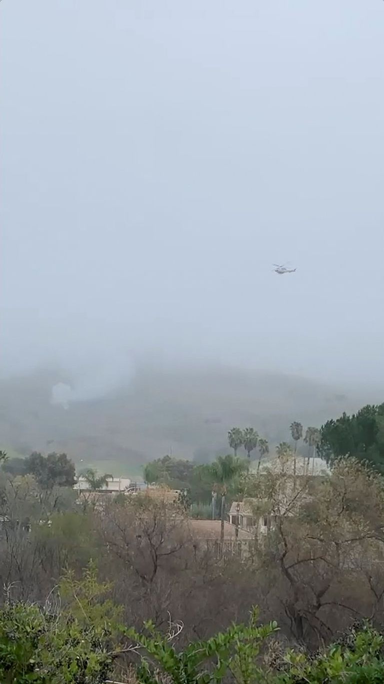 Calabasase mäenõlv, kus helikopter alla kukkus. Pildil on näha, milline oli nähtavus tol hommikul.