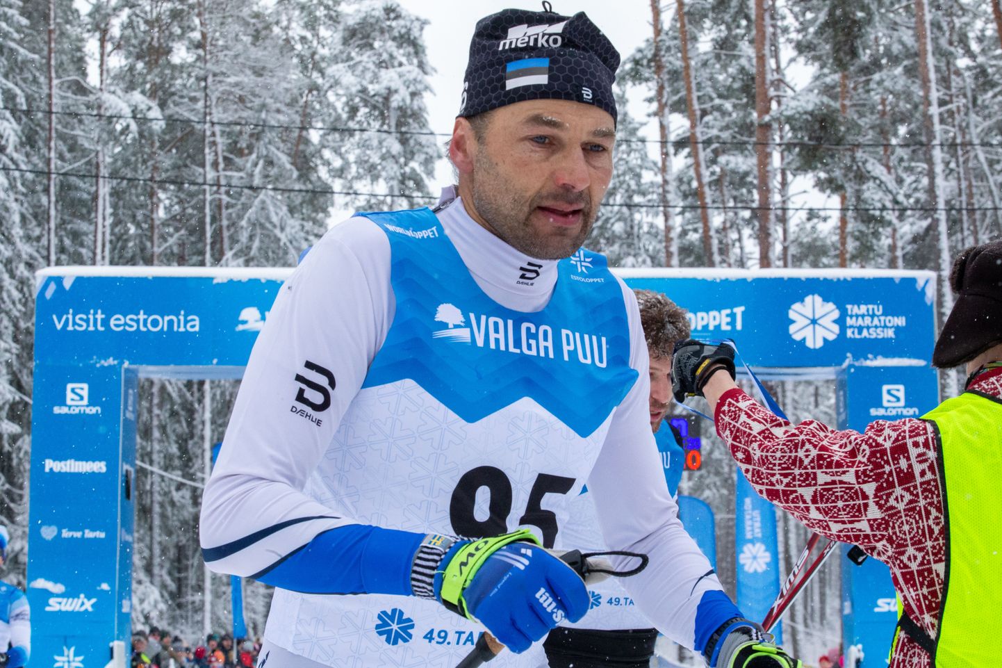 Andrus Veerpalu mullusel Tartu maratonil.