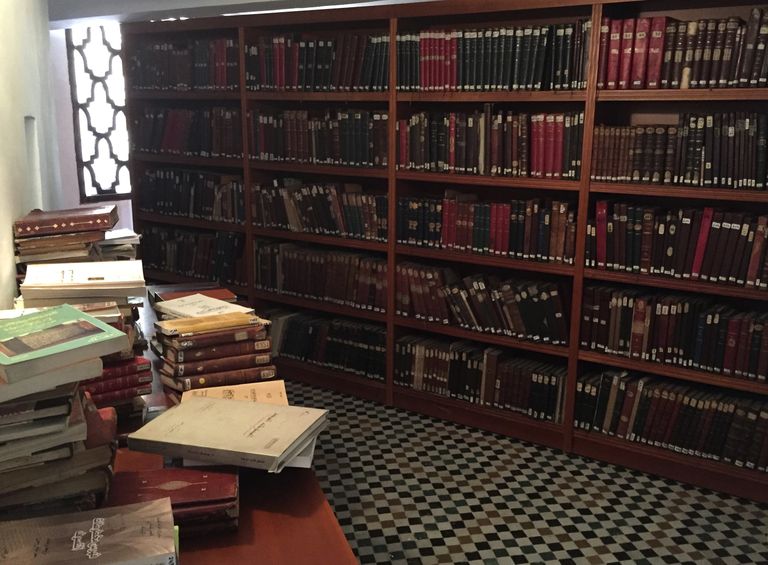Qarawiyyini raamatukogu Al-Qarawiyyin mošees Marokos.