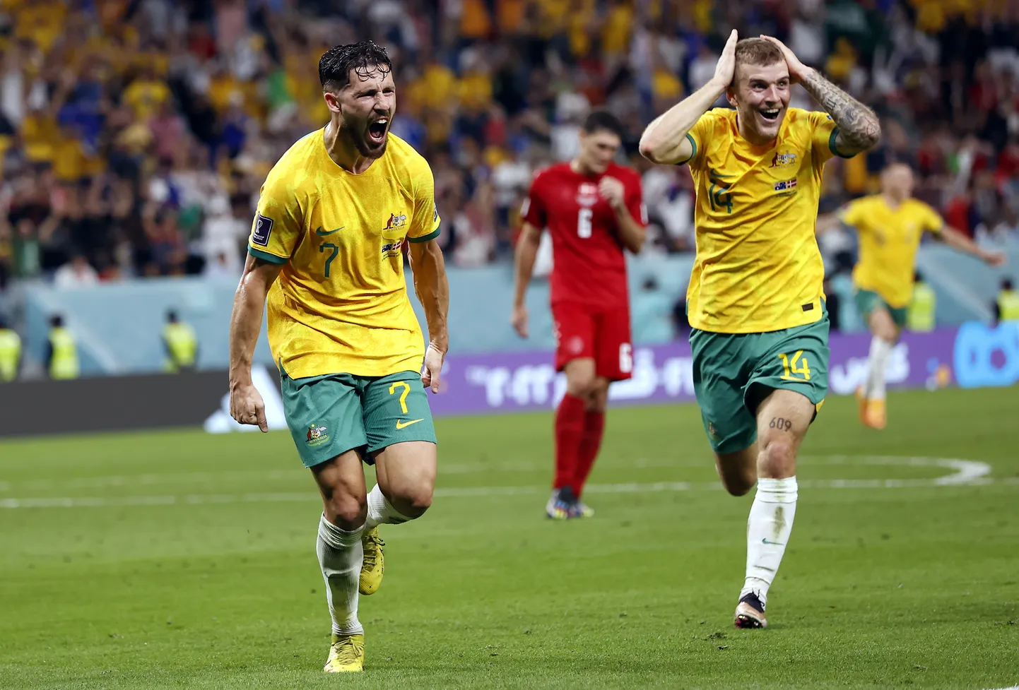 Austraalia tähistamas väravat.