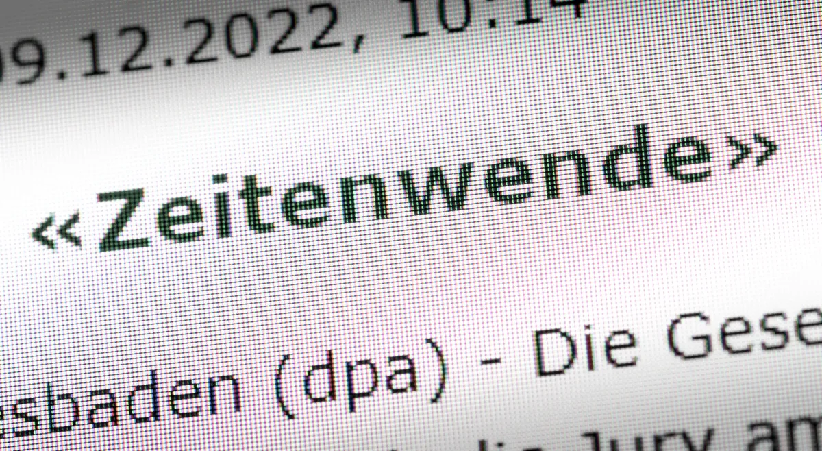 "Zeitenwende" was the "Word of the Year 2022," as announced by the Society for the German Language (GfdS) in Wiesbaden.