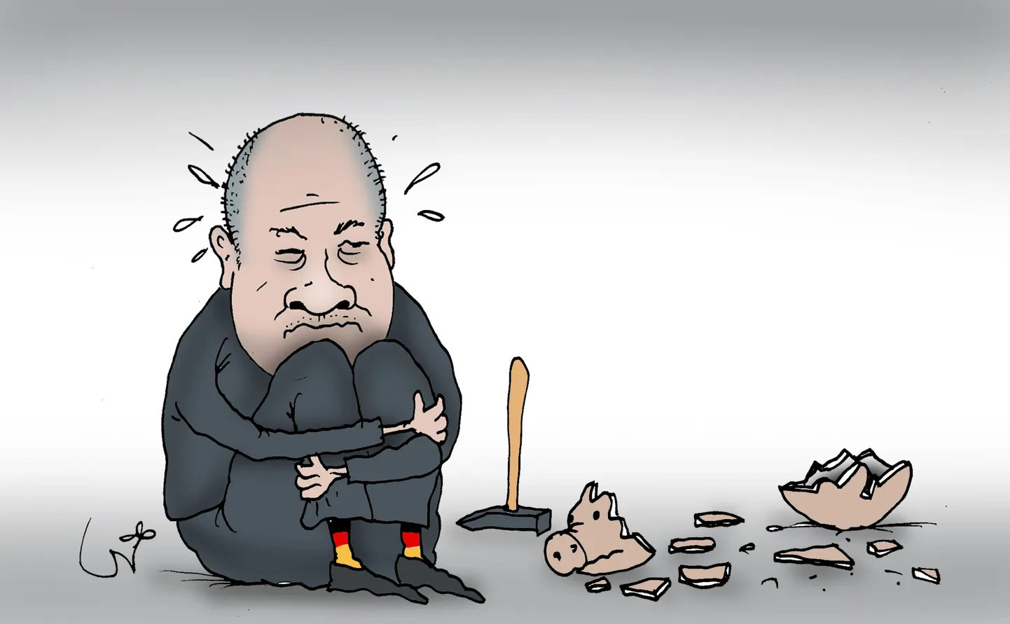 Urmas Nemvalts joonistab.