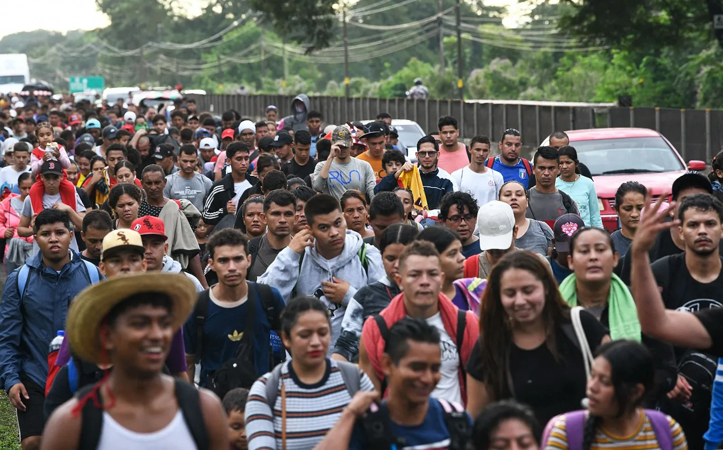 Migrandid Chiapase osariigis teel Mehhiko-USA piiri poole. 20. november 2024.